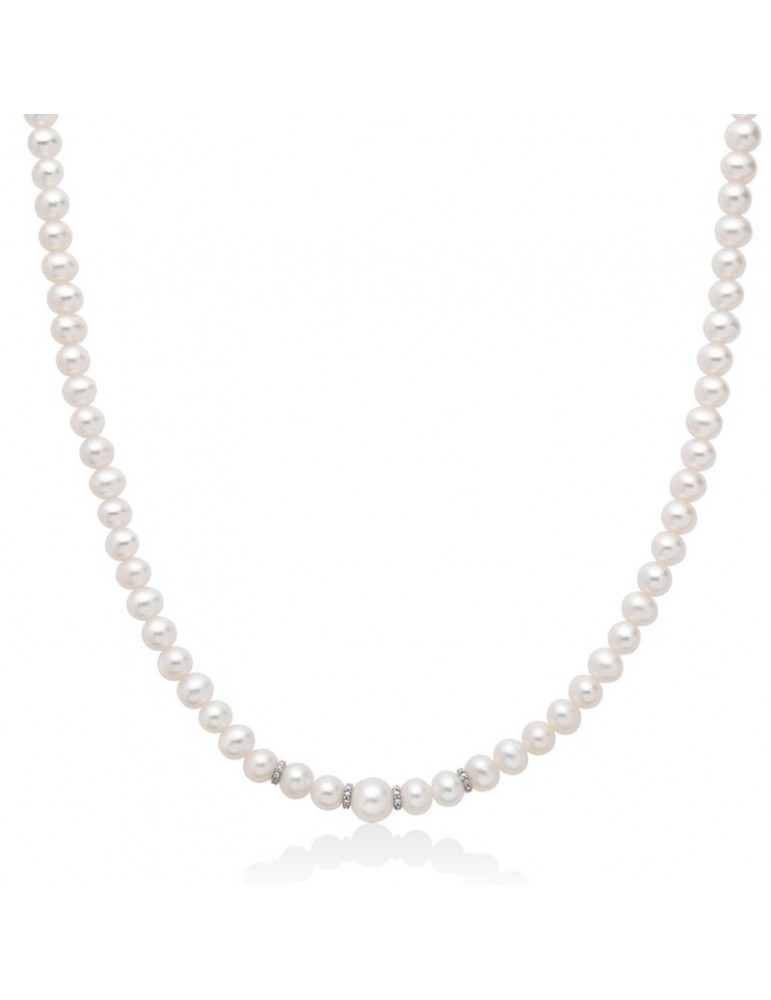 Collana Miluna - Boule e Fantasia con Perle Freshwater e Diamanti Naturali - PCL6558