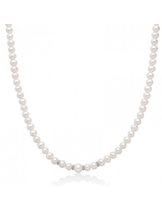 Collana Miluna - Boule e Fantasia con Perle Freshwater e Diamanti Naturali - PCL6558