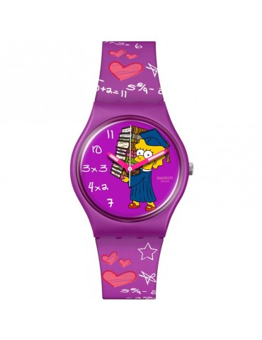Orologio Swatch - Laurea - Class Act -34mm-Viola-Lisa Simpson-SO28Z118
