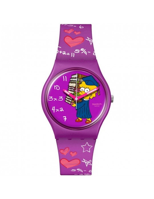 Swatch watch - Graduation - Class Act -34mm-Purple-Lisa Simpson-SO28Z118 Swatch watch - Graduation - Class Act -34mm-Purple-Lisa Simpson-SO28Z118