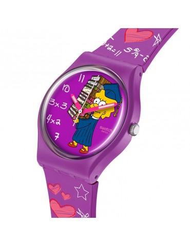 Orologio Swatch - Laurea - Class Act -34mm-Viola-Lisa Simpson-SO28Z118 2