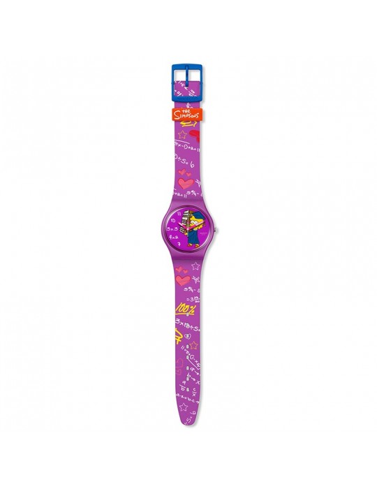 Swatch watch - Graduation - Class Act -34mm-Purple-Lisa Simpson-SO28Z118