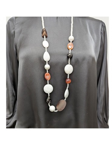 Collana Della Rovere - Agata Bianca - Occhio di Bue - COLDR8052A