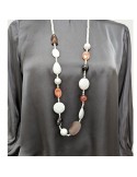 Della Rovere Necklace - White Agate - Bull's Eye - COLDR8052A