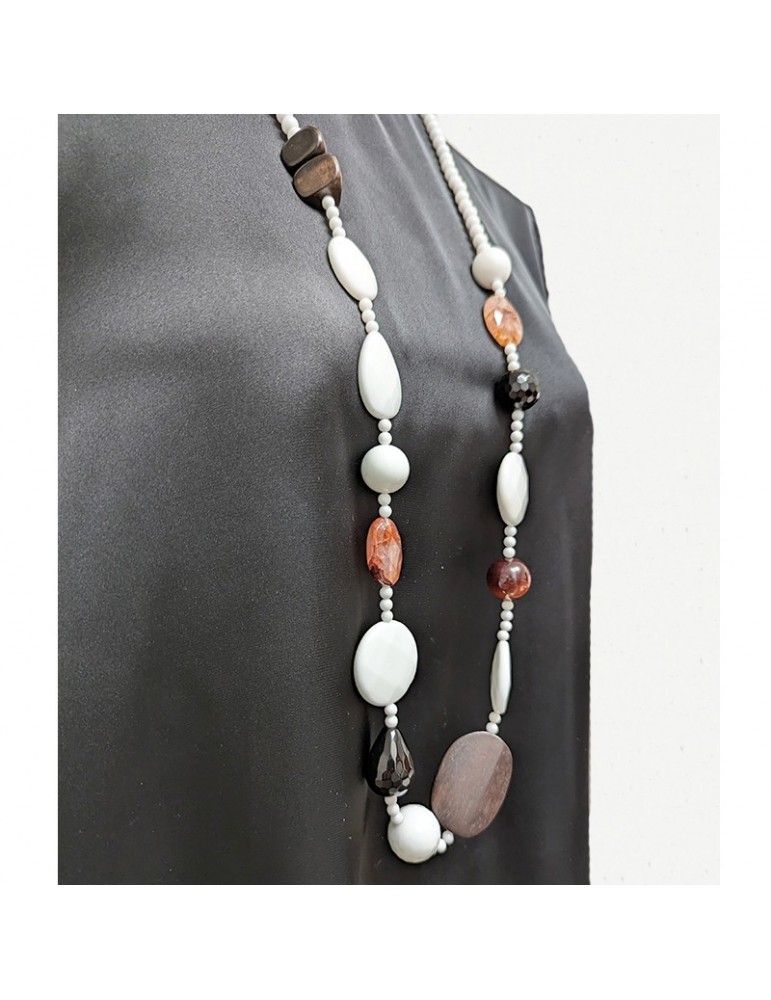 Collana Della Rovere - Agata Bianca - Occhio di Bue - COLDR8052A