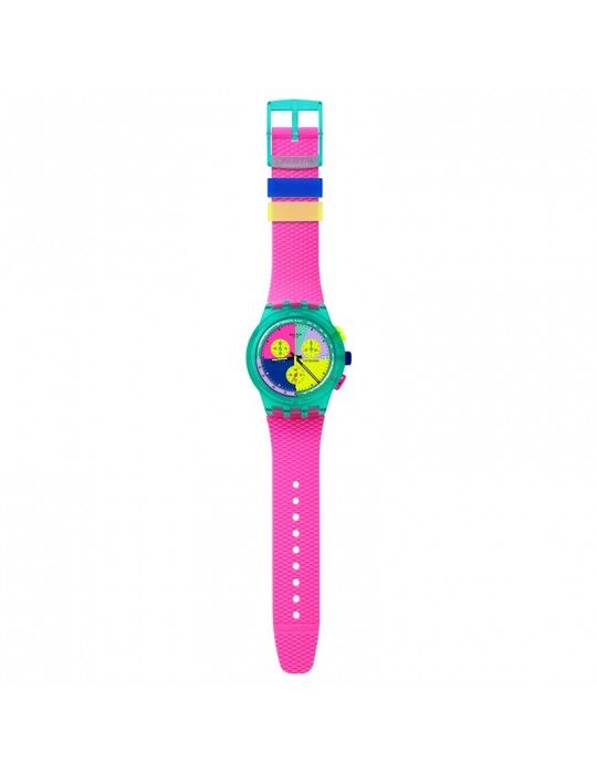 Swatch Watch - Neon Flash Arrow - Pink - 42mm - Multicolour-SUSG408