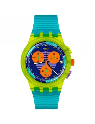 Orologio Swatch - Neon Wave - Turchese - 42mm - Multicolore - SUSJ404