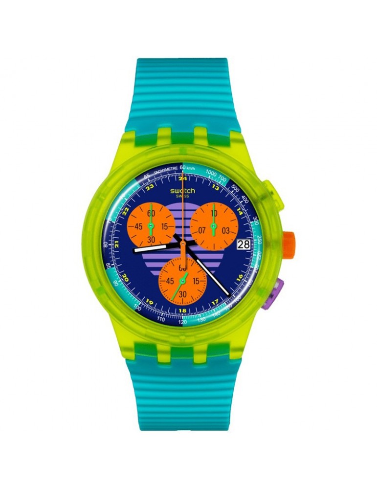 Swatch Watch - Neon Wave - Turquoise - 42mm - Multicolor - SUSJ404