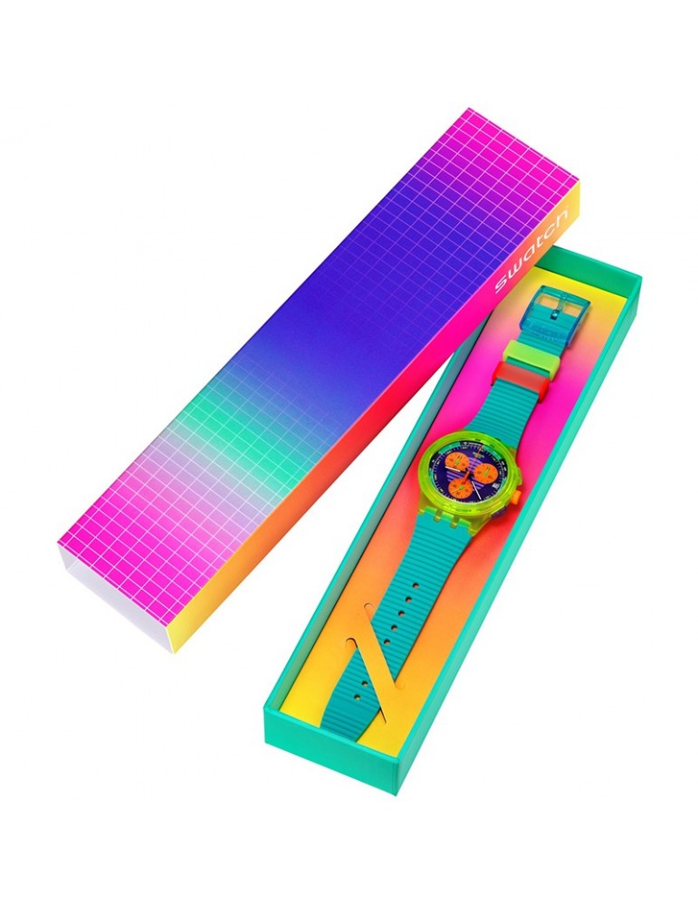 Swatch Watch - Neon Wave - Turquoise - 42mm - Multicolor - SUSJ404
