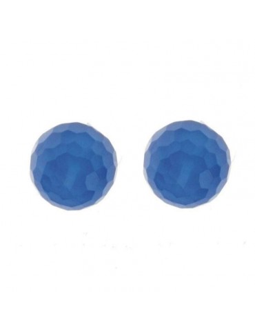 Orecchini Rajola - Argento 925% - Agata Blu - 10mm - 450109J