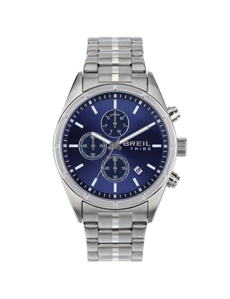 Breil Tribe Watch - Captain - Chronograph - Silver - 42mm-Blue-EW0692