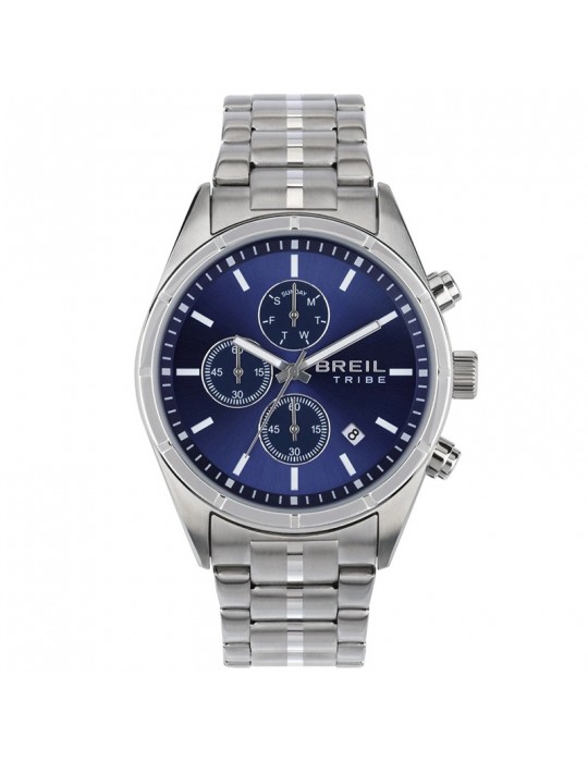 Breil Tribe Watch - Captain - Chronograph - Silver - 42mm-Blue-EW0692