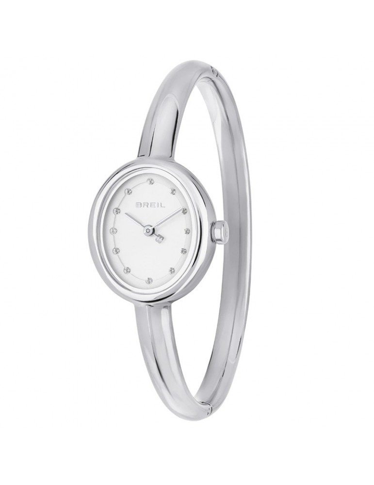 Orologio Breil - Hoop - Silver - 5,5cm x 4,5cm-Bianco-Cristalli-TW2053