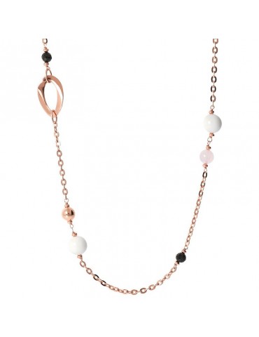 Bronzallure Necklace - Variegata - Long - Multicolor Agate-Spinello-WSBZ02074.RQ
