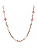 Collana Bronzallure-Variegata-Bronzo Dorato-Quarzite Rosa-WSBZ02136.PQ