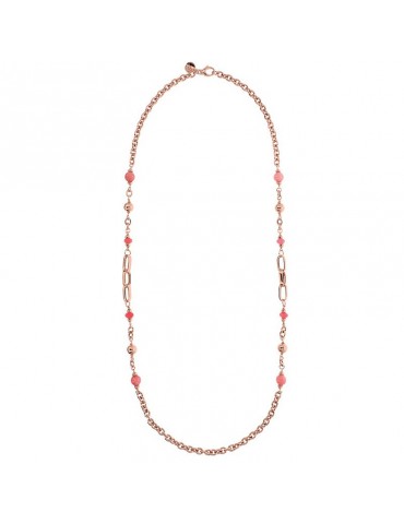 Collana Bronzallure-Variegata-Bronzo Dorato-Quarzite Rosa-WSBZ02136.PQ 2