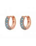 Bronzallure-Miss-Circle-Cubic Zirconia Blue Earrings-WSBZ02159.BLUE
