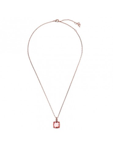 Bronzallure Necklace - Rose Gold - Prisma Gem Salmon Pink-WSBZ02180.MO 2