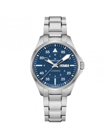 Hamilton Men's Watch - Khaki Aviation Pilot Day Date Automatic 42mm Blue - 0