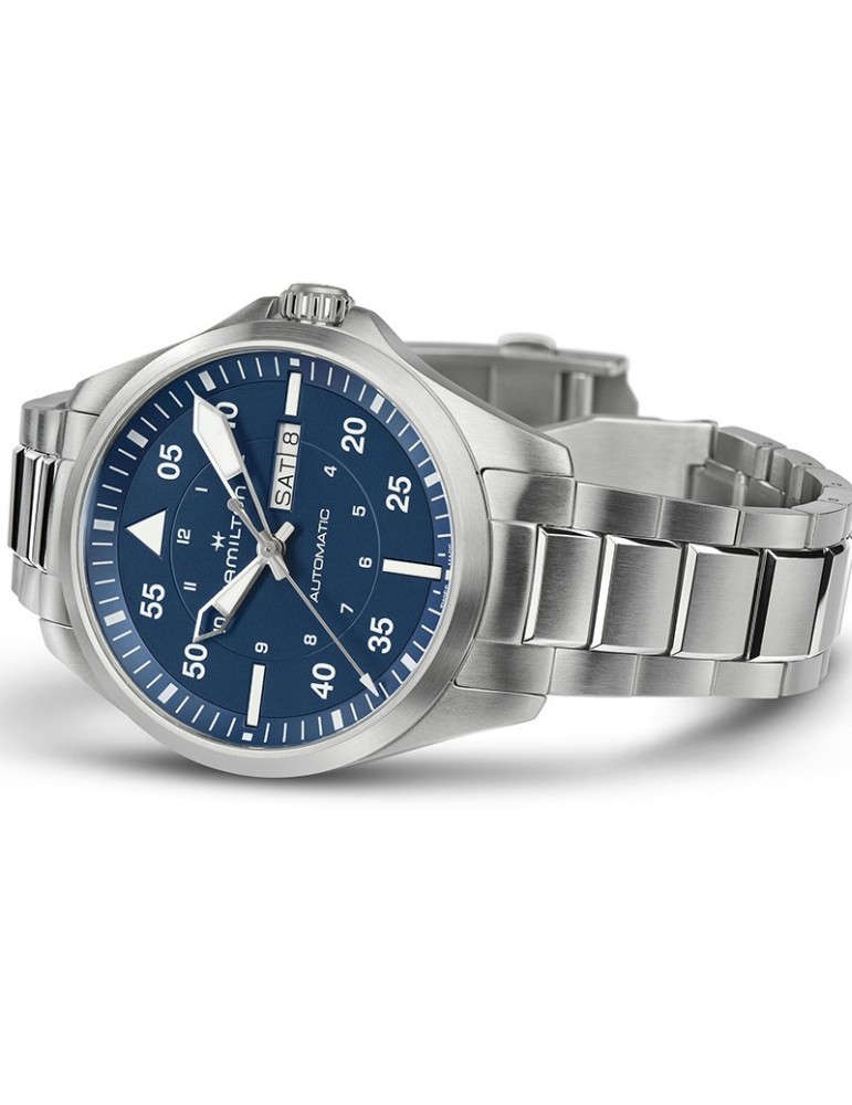 Hamilton Men's Watch - Khaki Aviation Pilot Day Date Automatic 42mm Blue - 0