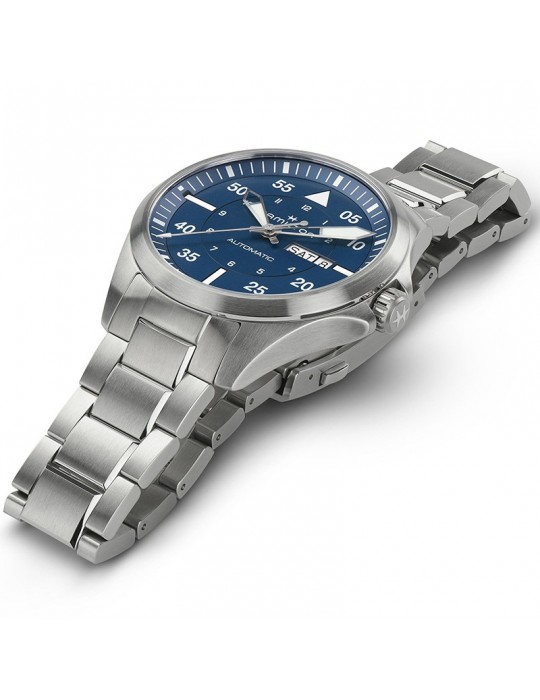 Hamilton Men's Watch - Khaki Aviation Pilot Day Date Automatic 42mm Blue - 0