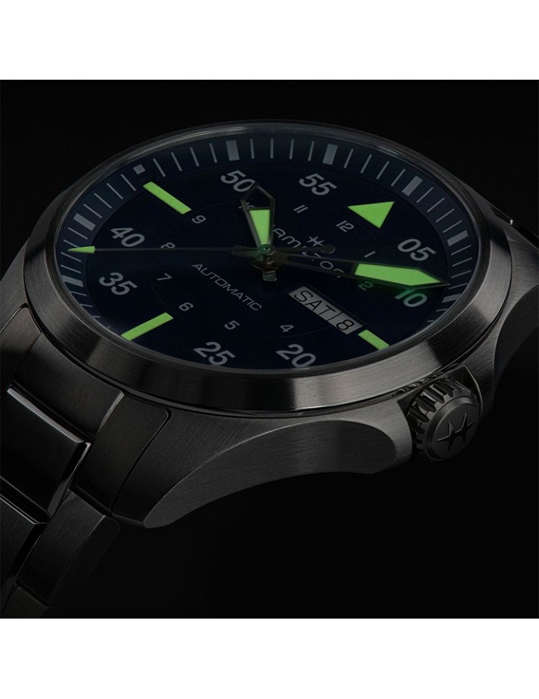 Hamilton Men's Watch - Khaki Aviation Pilot Day Date Automatic 42mm Blue - 0