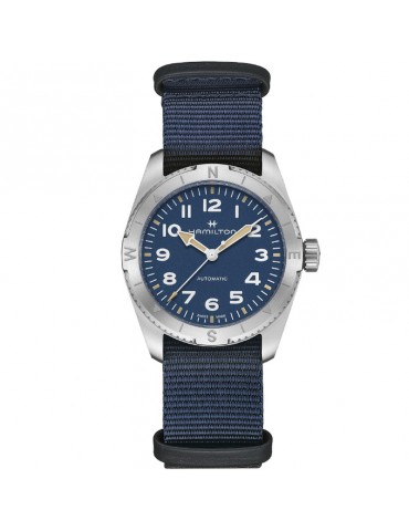 Hamilton Men's Watch - Khaki Field Expedition Automatic 37mm Blue - NATO Strap - 0