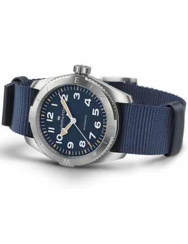Hamilton Men's Watch - Khaki Field Expedition Automatic 37mm Blue - NATO Strap - 0 2