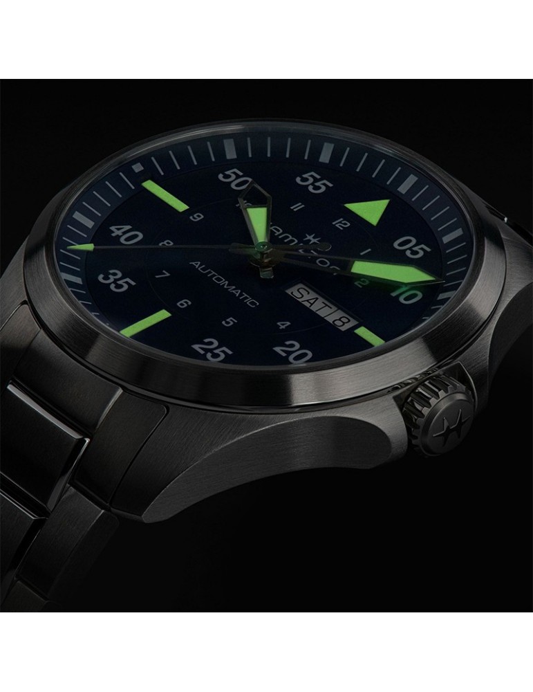 Hamilton Men's Watch - Khaki Field Expedition Automatic 37mm Blue - NATO Strap - 0