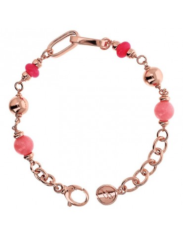 Bronzallure Bracelet-Felicia-Rose Bronze-Pink Quartzite-WSBZ02196.PQ