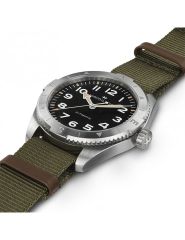 Hamilton Men's Watch - Khaki Field Expedition Automatic 41mm Black Green - NATO Strap - 0 2