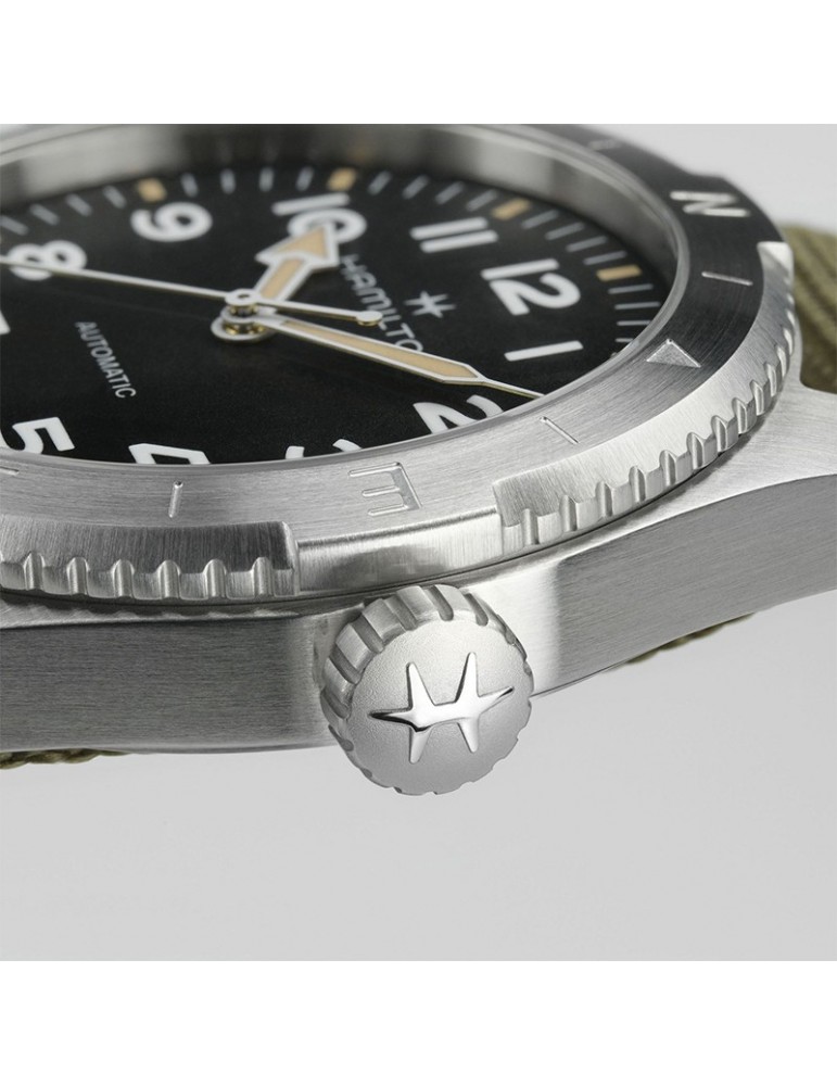 Hamilton Men's Watch - Khaki Field Expedition Automatic 41mm Black Green - NATO Strap - 0