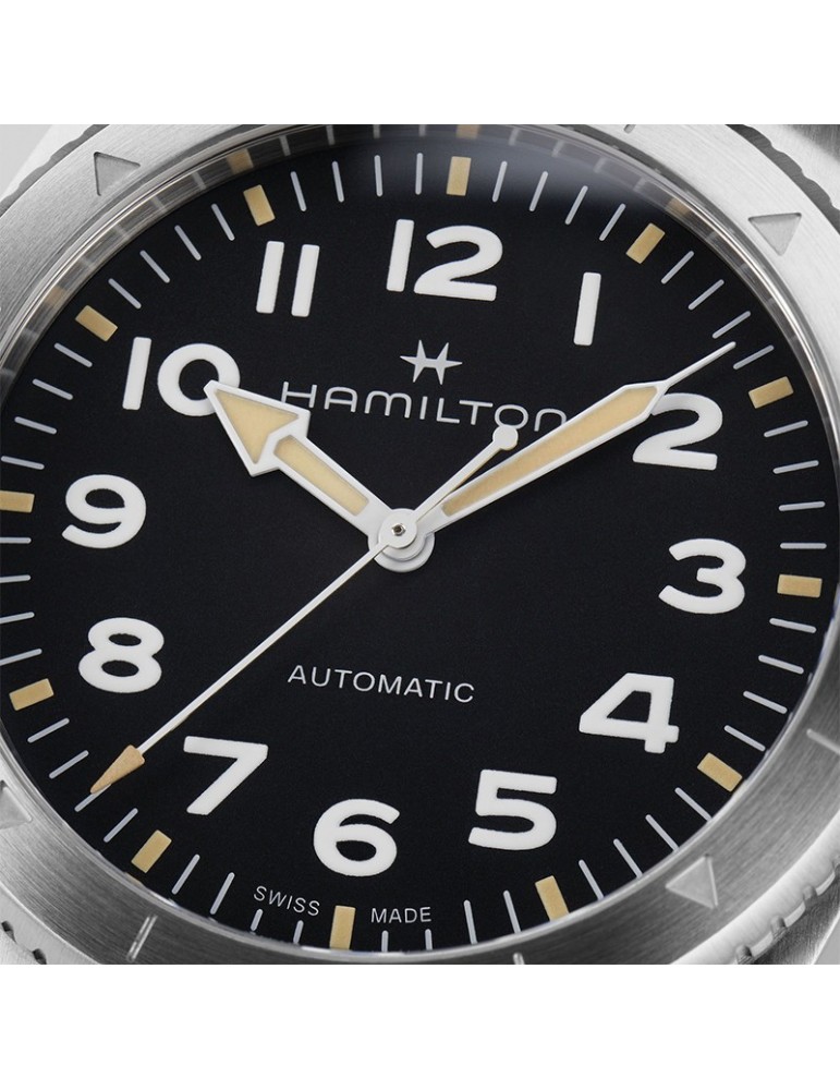 Hamilton Men's Watch - Khaki Field Expedition Automatic 41mm Black Green - NATO Strap - 0