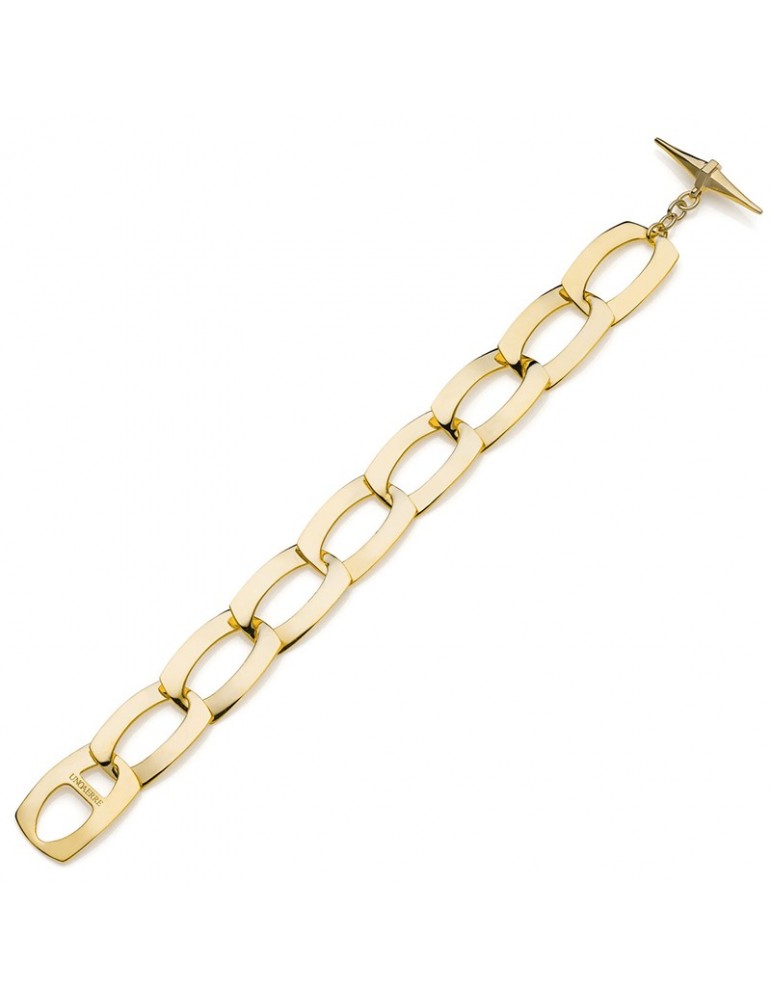 Bracciale Unoaerre-Bronzo Dorato-Catena a Maglie Piatte-16EXB0085G