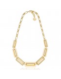 Collana Unoaerre - Bronzo Dorato - Maglie Piatte-Irregolari-16EXH0064G