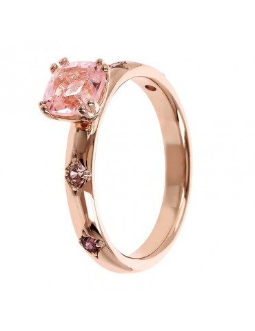 Anello Bronzallure-Solitario-Prisma Gem Rosa-Misura 16-WSBZ02222.MO-16