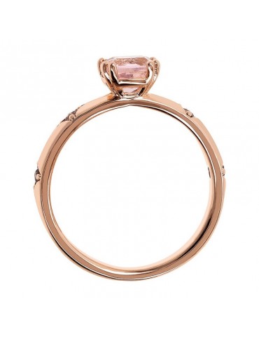 Bronzallure Ring-Solitaire-Prisma Gem Pink-Size 16-WSBZ02222.MO-16 2