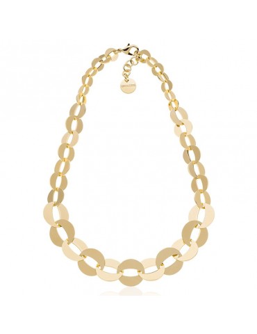 Unoaerre Necklace - Gilt Bronze - Scaled Chain - Oval Links - 16EXH0124