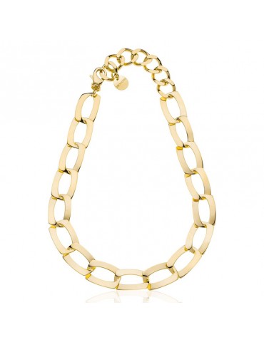 Unoaerre Necklace - Gilt Bronze - Square Links - 16EXH0144