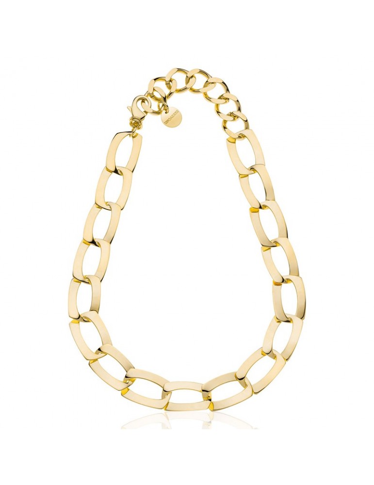 Unoaerre Necklace - Gilt Bronze - Square Links - 16EXH0144