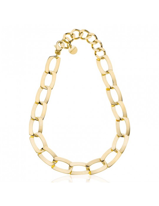 Unoaerre Necklace - Gilt Bronze - Square Links - 16EXH0144