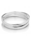 Bracciale Unoaerre - Bronzo Argentato - Tre Fili Intrecciati -17EXB002B