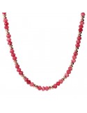 Bronzallure Necklace -Felicia-Choker-Rhodolite Stones-WSBZ02250.RH