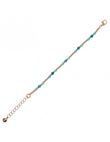 Bronzallure Bracelet - Felicia - Rose Gold - Green Agate-WSBZ02252.AG 2