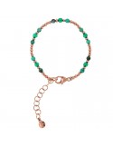 Bronzallure Bracelet - Felicia - Rose Gold - Green Agate-WSBZ02252.AG