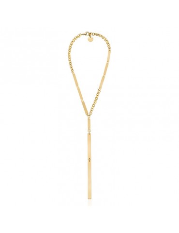 Unoaerre Necklace - Y-shaped - Gilt Bronze - Flat Plates - 17EXH0034G