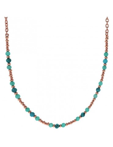 Bronzallure Necklace - Felicia - Spheres - Blue Apatite - WSBZ02254.AP 2