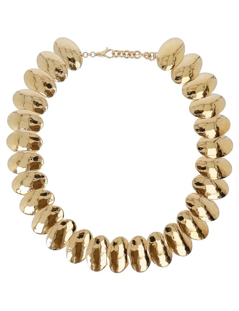 Etruscan Necklace - Ithaca - Golden - Oval Elements - WSET00321YG