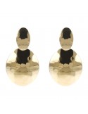Orecchini Etrusca-Itaca-Pendenti-Cerchio Piatto Martellato-WSET00323YG