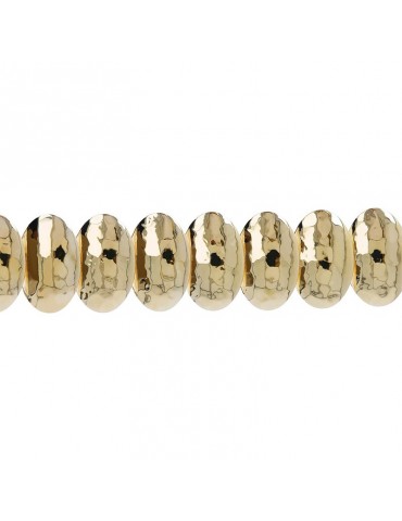 Etruscan-Ithaca-Golden Bracelet-Hammered Oval Elements-WSET00324YG 2